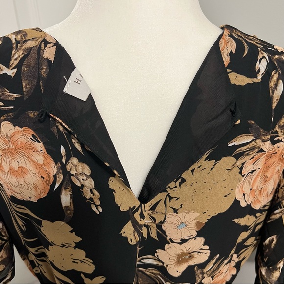 Hayden, Lacey Asymmetrical Black Floral Dress - Picture 5 of 6